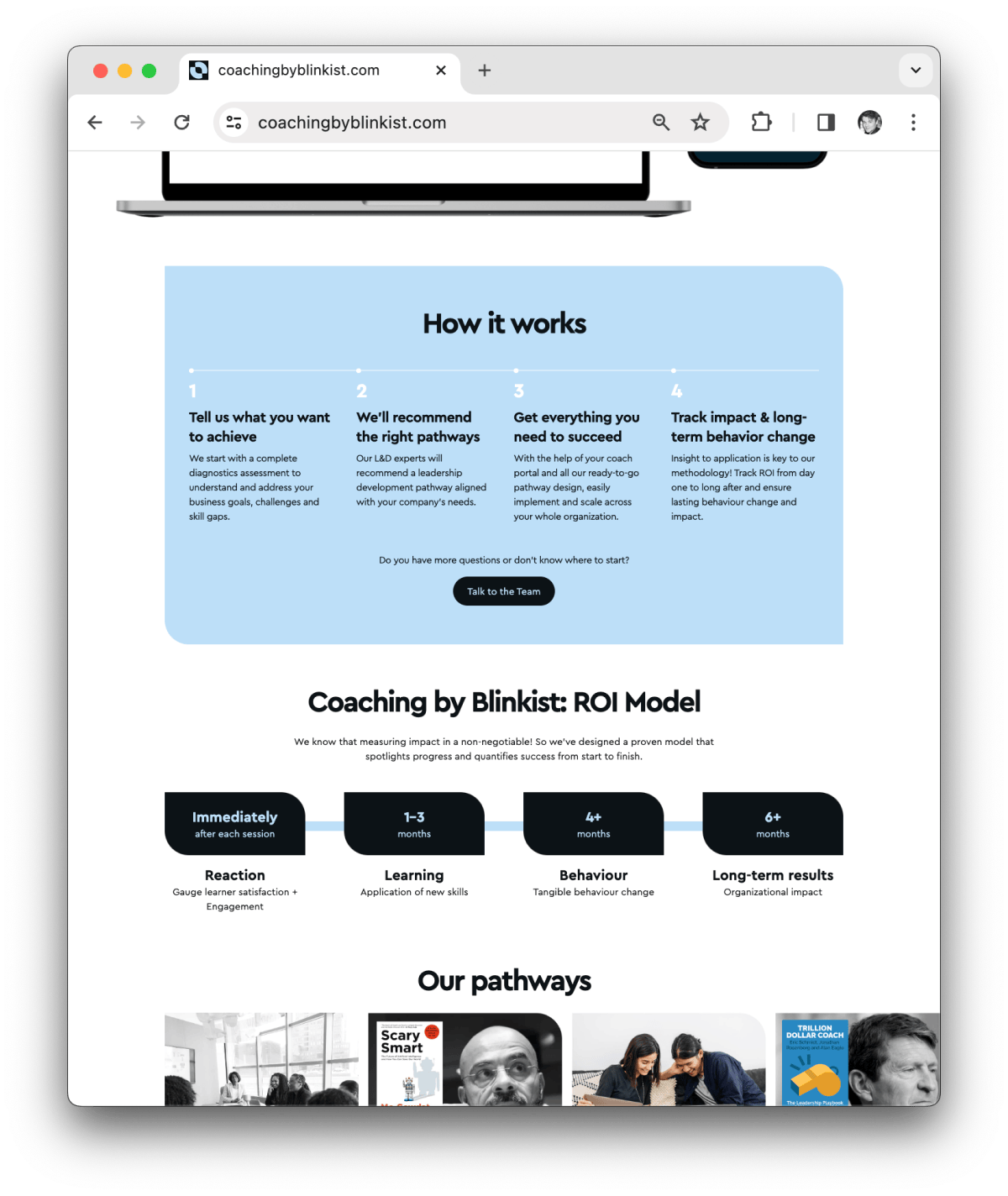 Coaching by Blinkist - 3 weeks