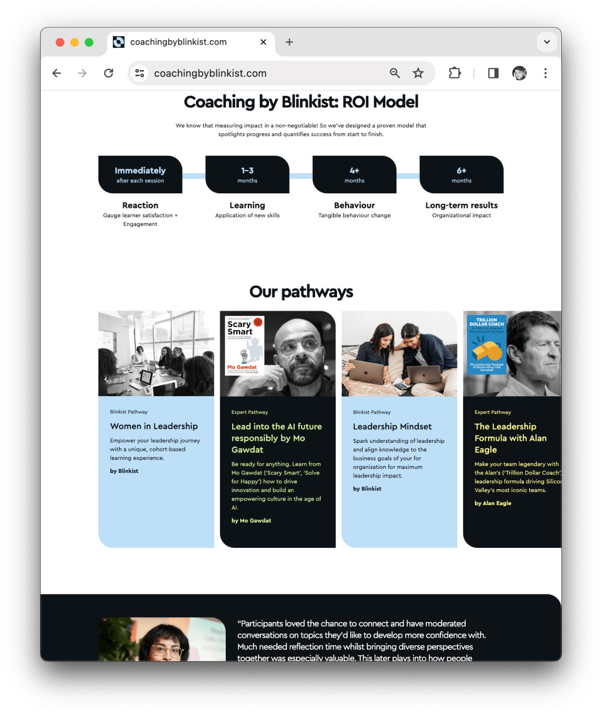 Coaching by Blinkist - 3 weeks